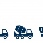 Infografía de camiones de construcción attikos